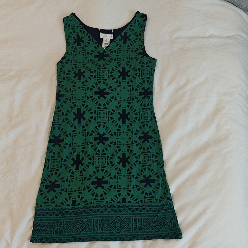 Green and Blue  Reversable Dress